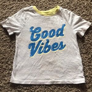 Old Navy White Good Vibes Short SleeveTee Shirt